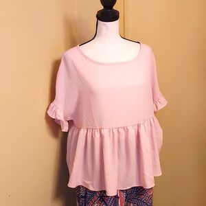 Francesca's Collections Blouse in Soft Pink